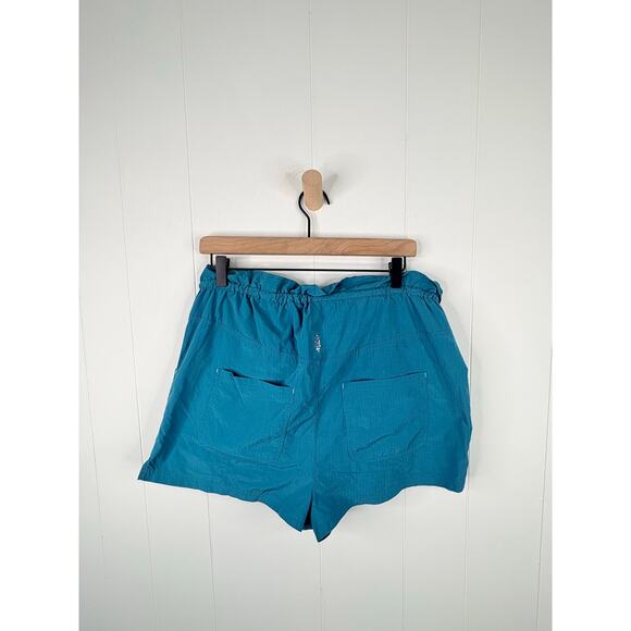 Free People Movement Off the Grid Shorts Size Medium Teal Utility Cargo - Picture 7 of 9